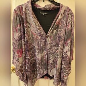 Sara Michelle Women's Purple and Pink Top